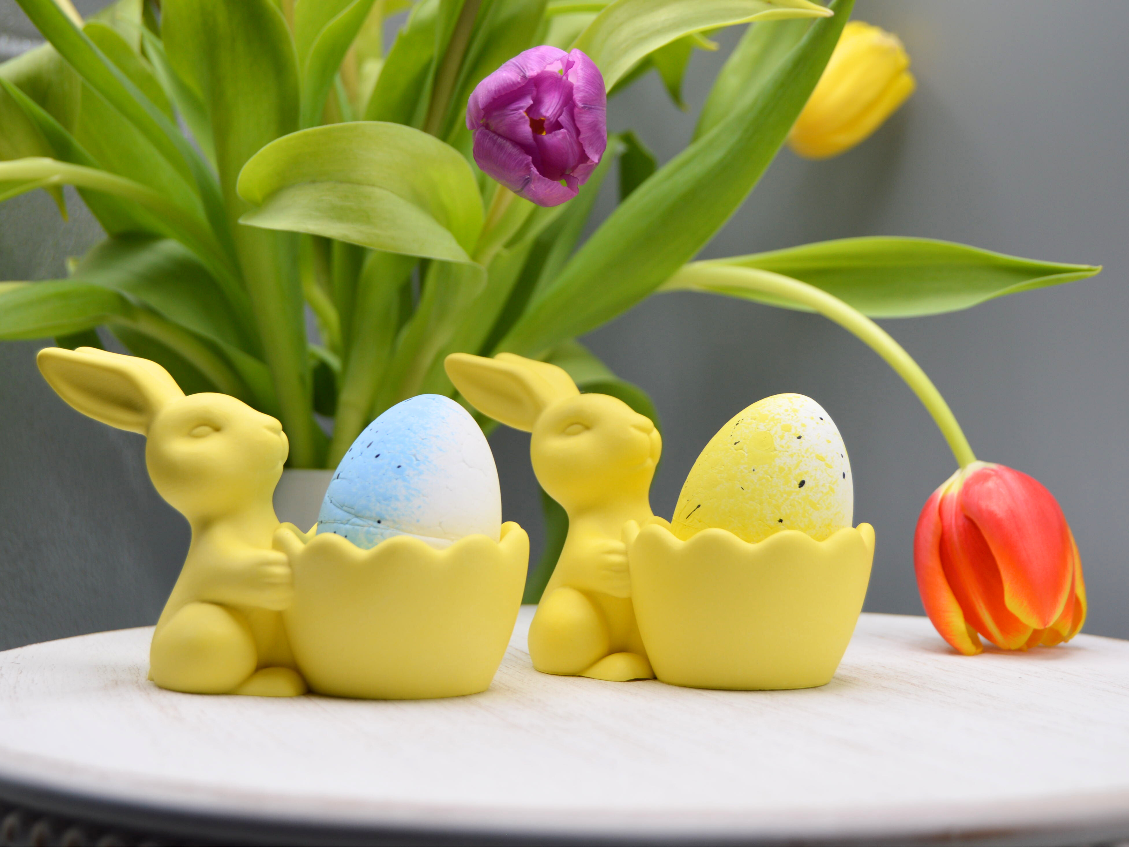 Bunny Egg Holder Set of 2 Yellow