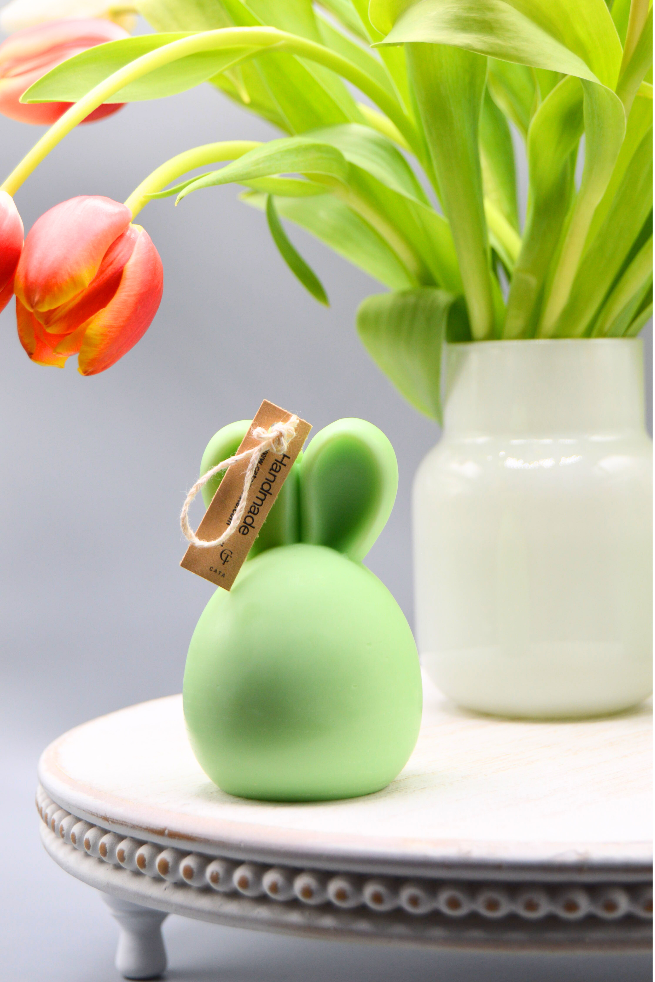 Bunny Ears Candle Green