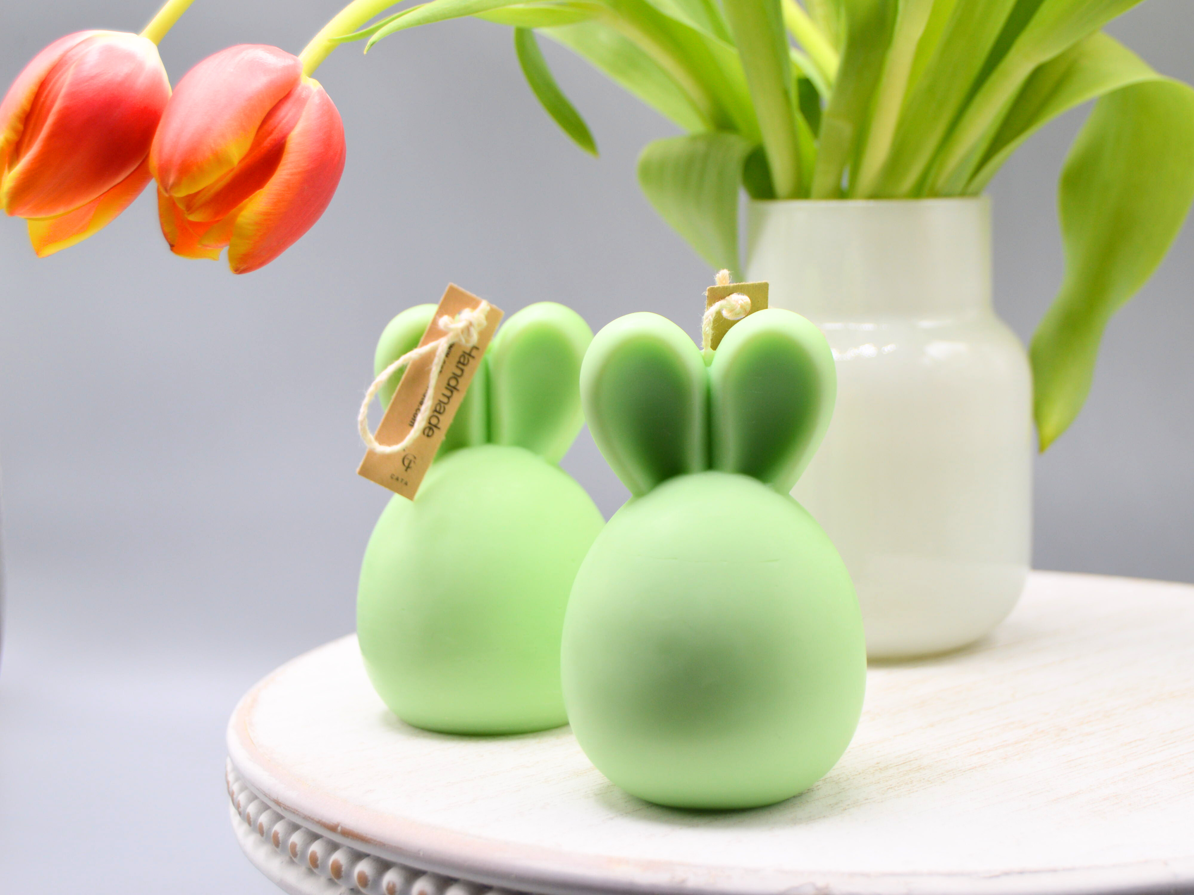 Bunny Ears Candle Green