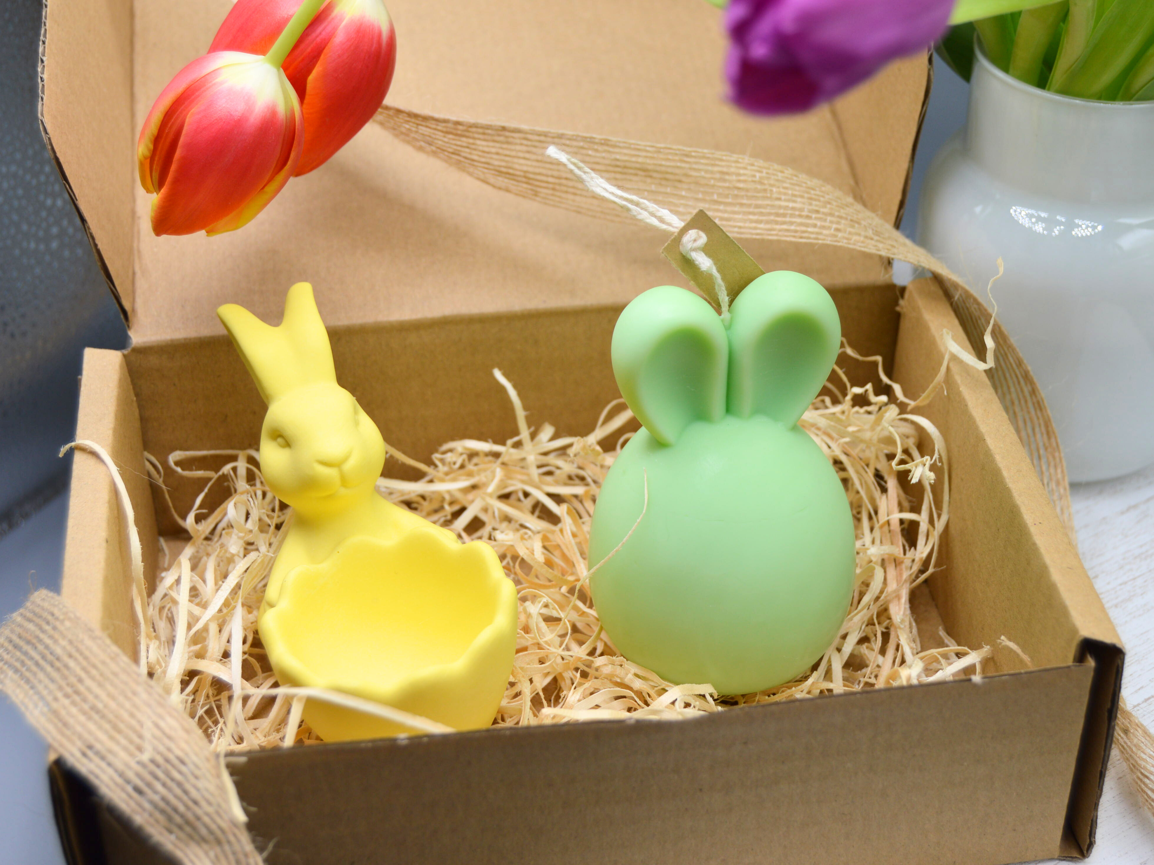 Bunny Egg Holder & Bunny Candle