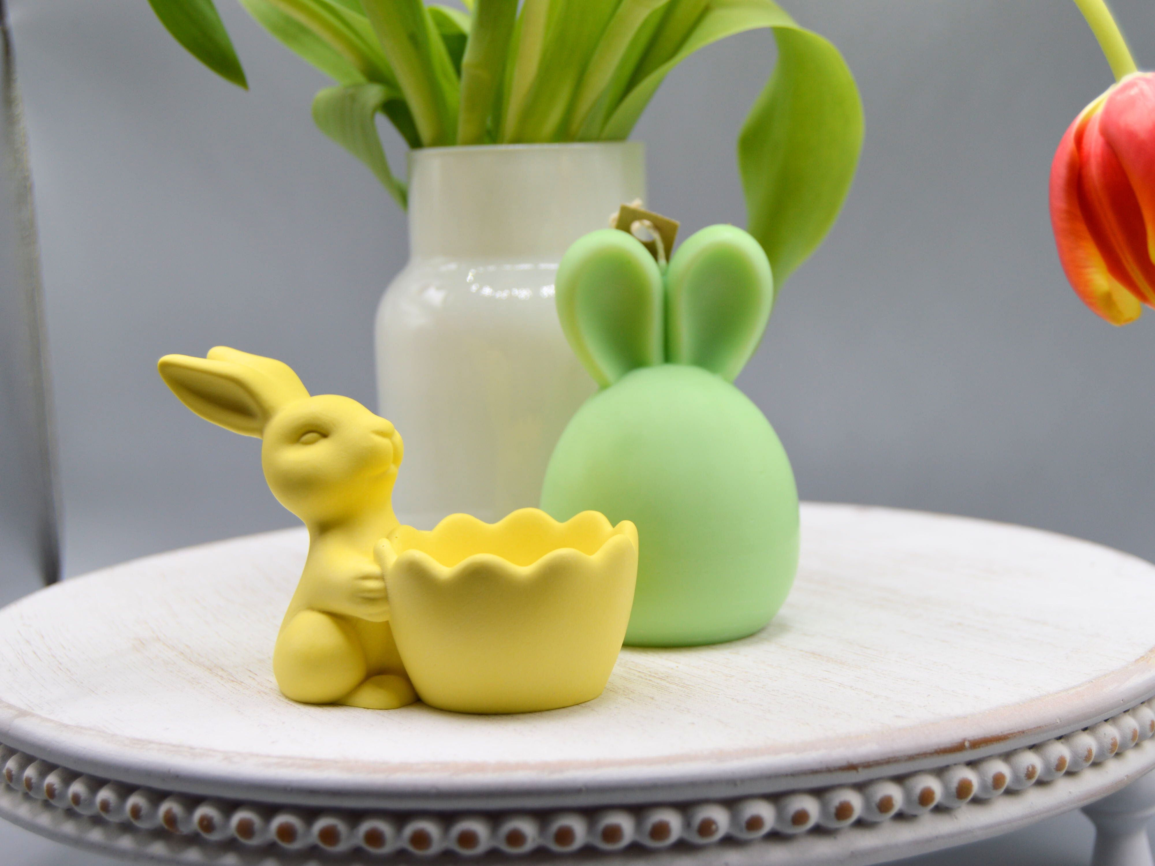 Bunny Egg Holder & Bunny Candle