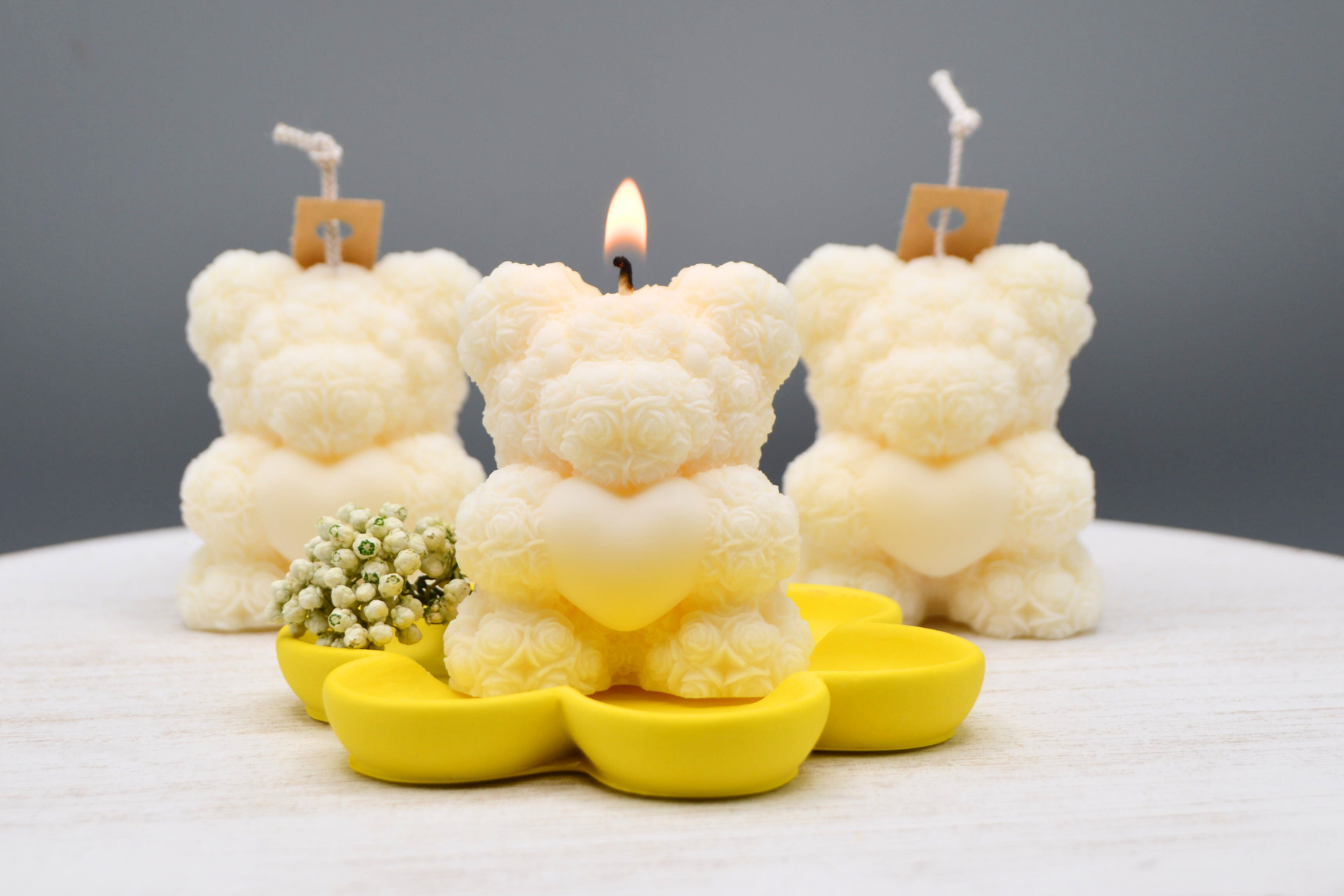 Mini Teddy and Mini Flower Tray Gift Set