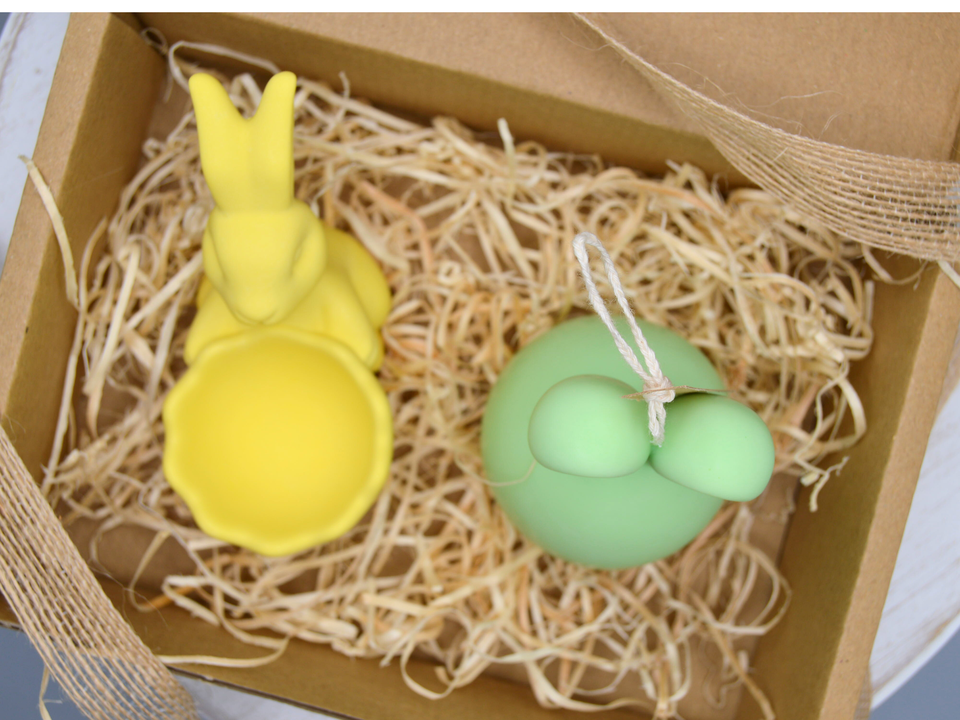 Bunny Egg Holder & Bunny Candle